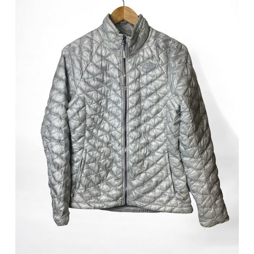 The‎ North Face Silver Thermoball Hooded Insulated Light Jacket Women's Small